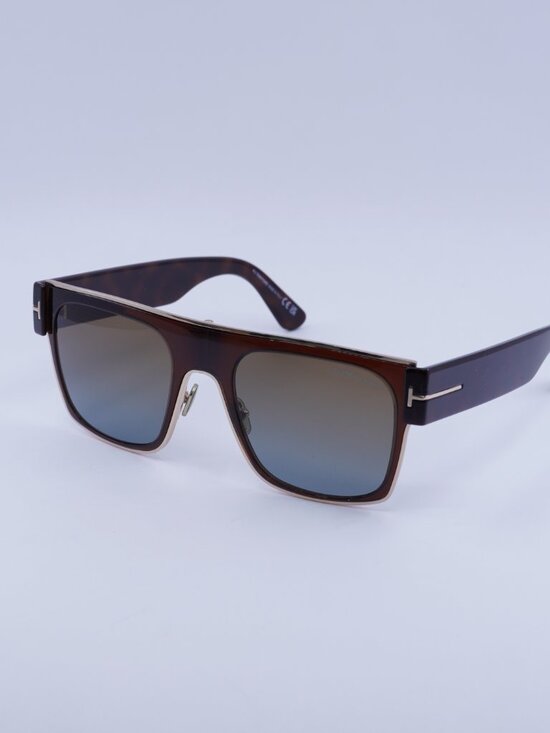 Tom Ford Edwin FT1073 48F Sunglasses Brown / Havana Square Frame, Brown Lenses main image 8